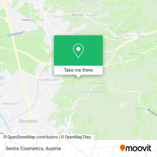 Sentis Cosmetics map
