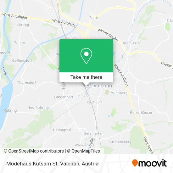 Modehaus Kutsam St. Valentin map