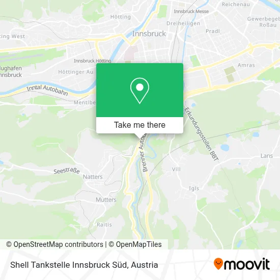 Shell Tankstelle Innsbruck Süd map