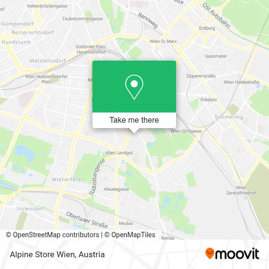 Alpine Store Wien map