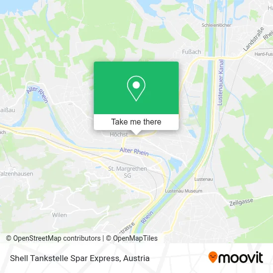 Shell Tankstelle Spar Express map