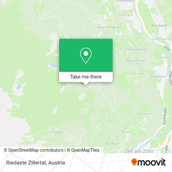 Riedaste Zillertal map