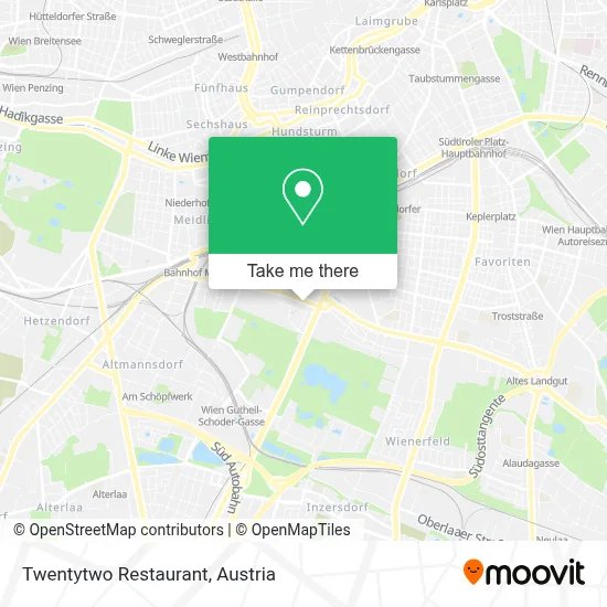 Twentytwo Restaurant map