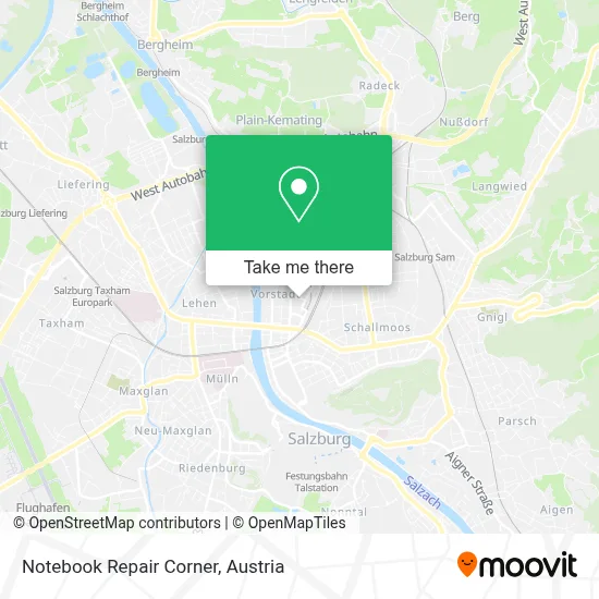Notebook Repair Corner map