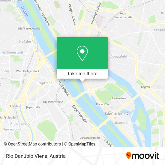 Rio Danúbio Viena map