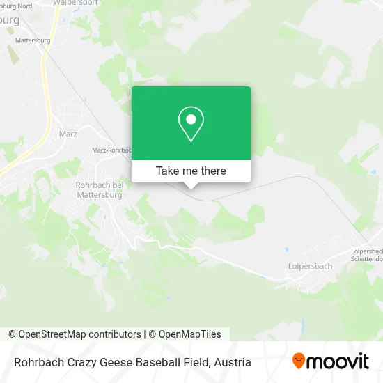Rohrbach Crazy Geese Baseball Field map