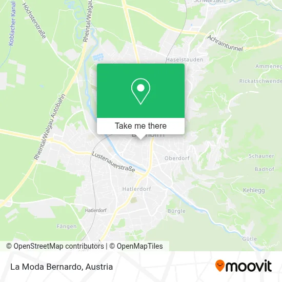 La Moda Bernardo map