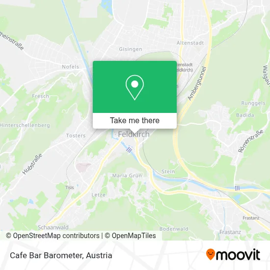 Cafe Bar Barometer map