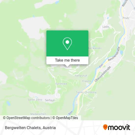 Bergwelten Chalets map