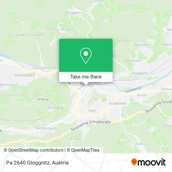 Pa 2640 Gloggnitz map