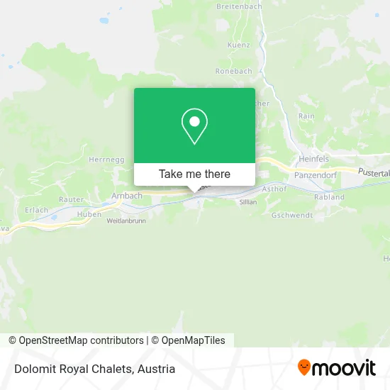 Dolomit Royal Chalets map