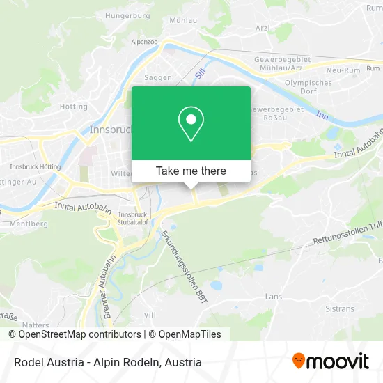 Rodel Austria - Alpin Rodeln map