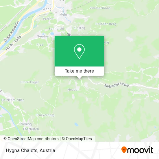Hygna Chalets map