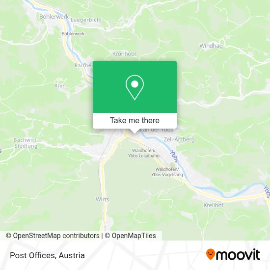 Post Offices map