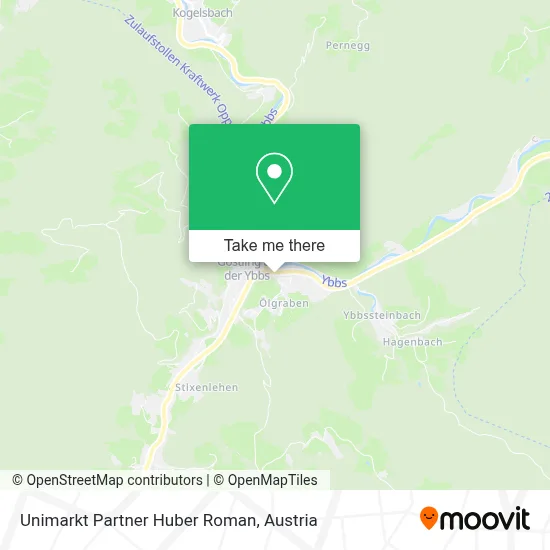 Unimarkt Partner Huber Roman map