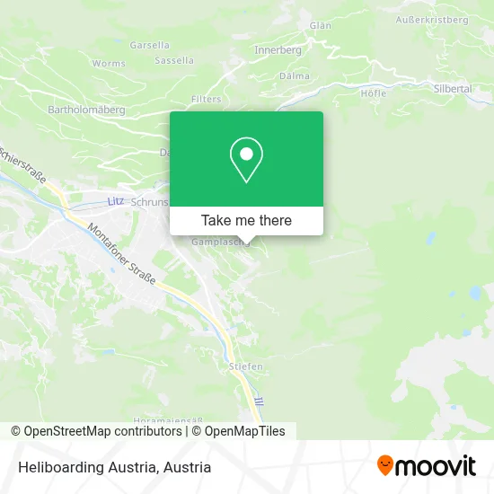 Heliboarding Austria map