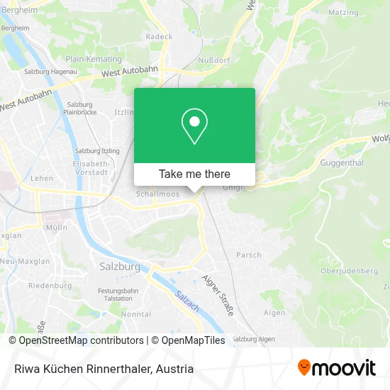 Riwa Küchen Rinnerthaler map