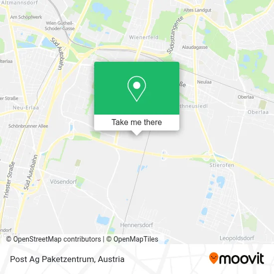 Post Ag Paketzentrum map