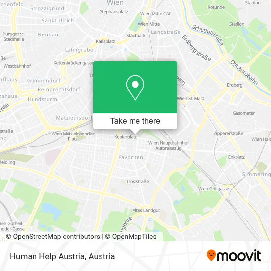 Human Help Austria map