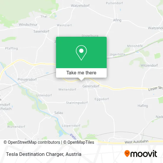 Tesla Destination Charger map