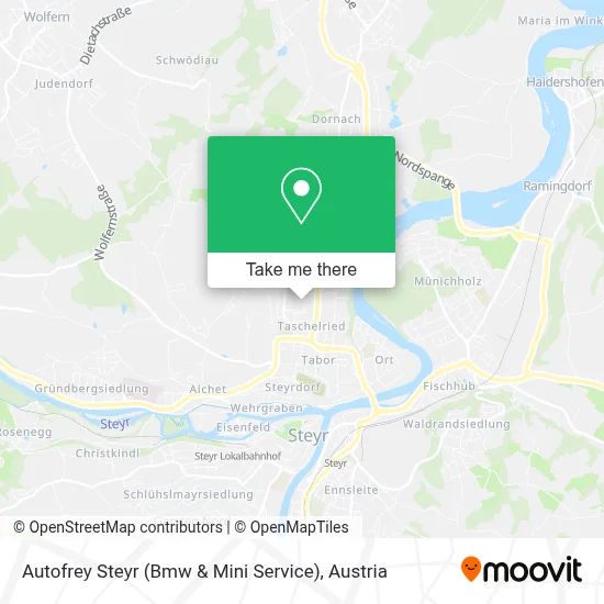 Autofrey Steyr (Bmw & Mini Service) map