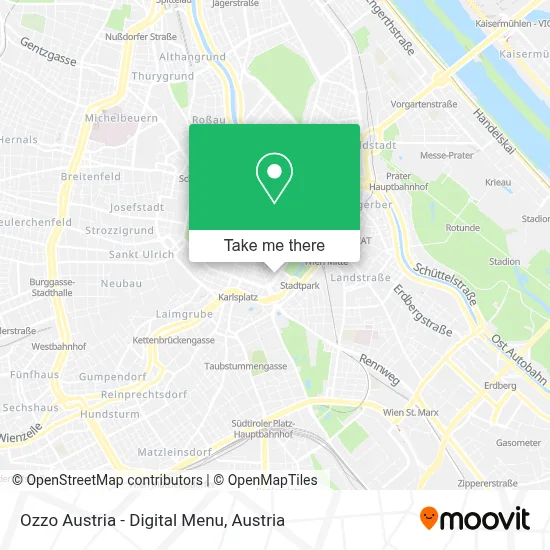 Ozzo Austria - Digital Menu map