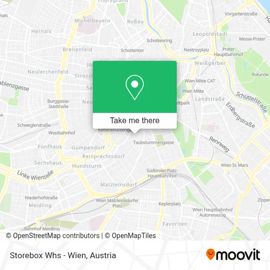 Storebox Whs - Wien map