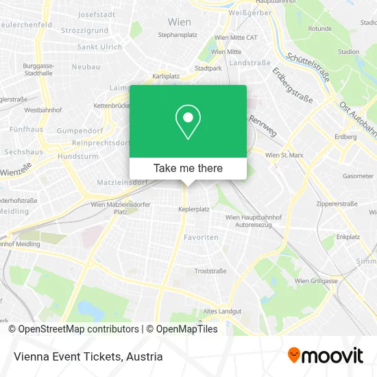 Vienna Event Tickets map