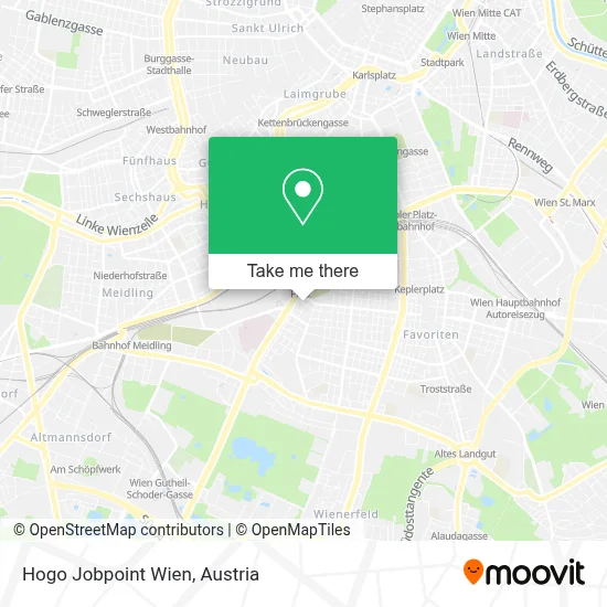 Hogo Jobpoint Wien map
