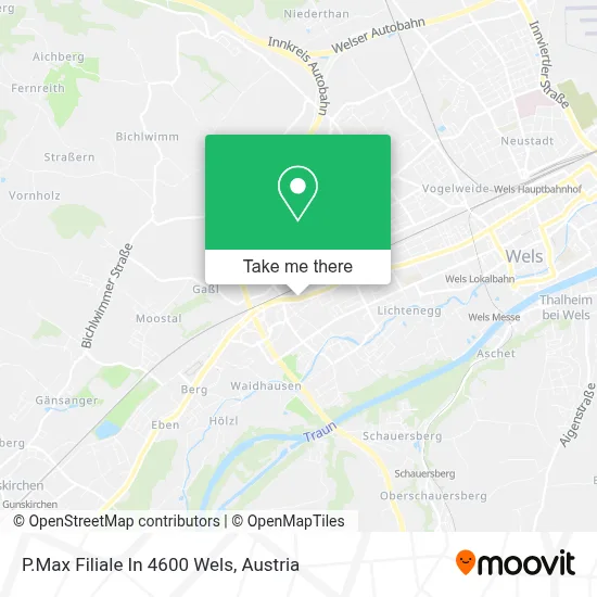 P.Max Filiale In 4600 Wels map