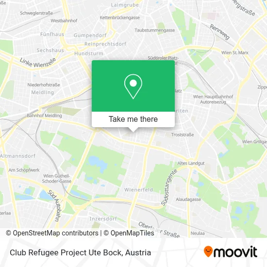 Club Refugee Project Ute Bock map