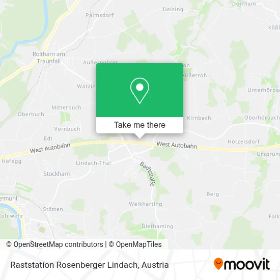 Raststation Rosenberger Lindach map