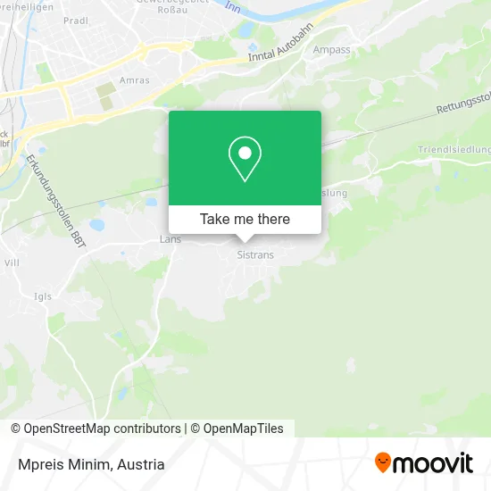 Mpreis Minim map