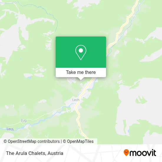 The Arula Chalets map