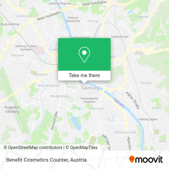 Benefit Cosmetics Counter map