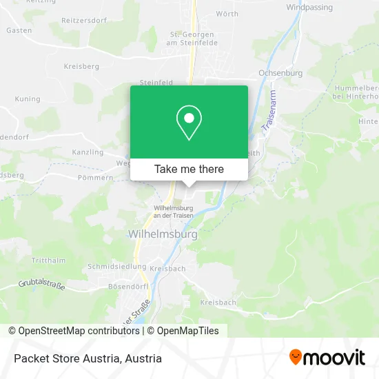 Packet Store Austria map