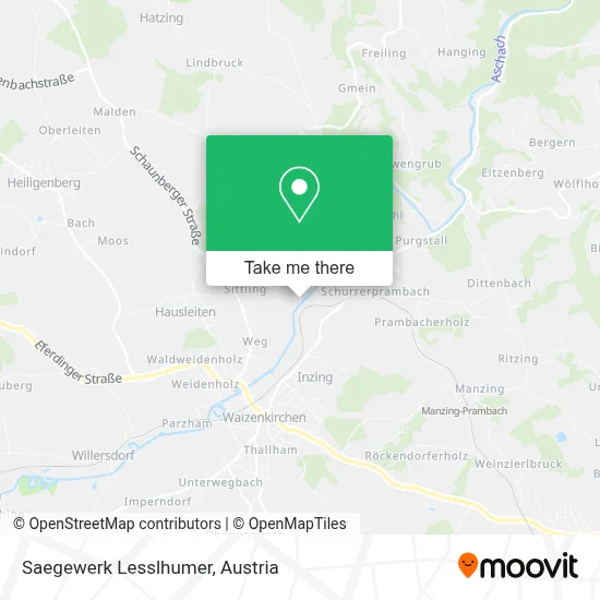 Saegewerk Lesslhumer map