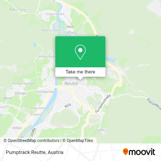 Pumptrack Reutte map