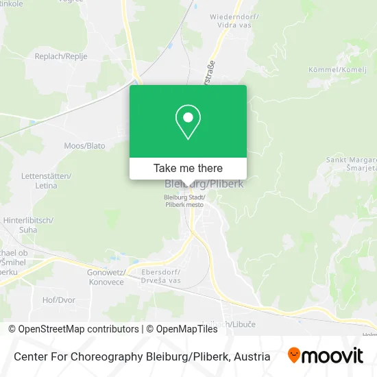 Center For Choreography Bleiburg / Pliberk map