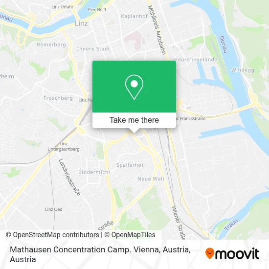 Mathausen Concentration Camp. Vienna, Austria map