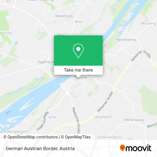 German   Austrian Border map