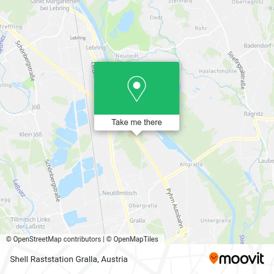 Shell Raststation Gralla map