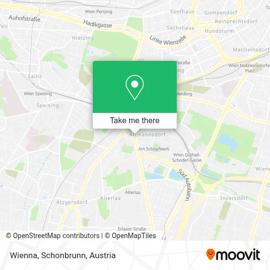 Wienna, Schonbrunn map
