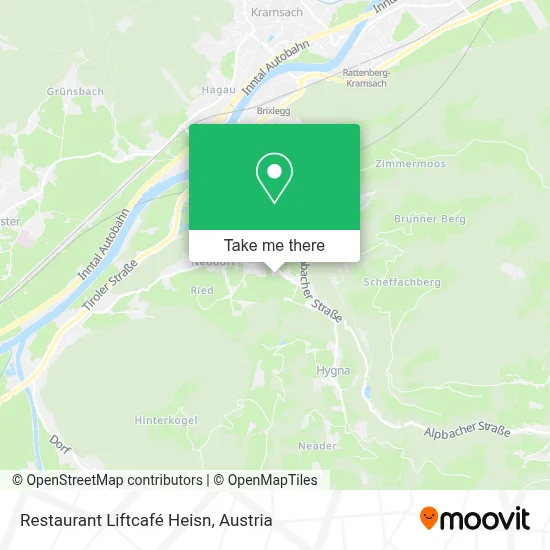 Restaurant Liftcafé Heisn map