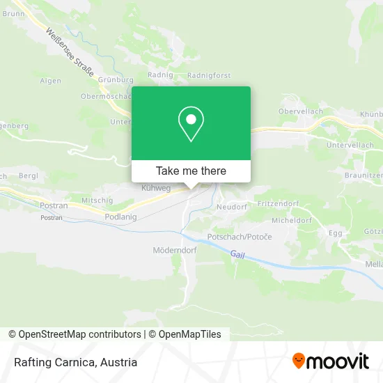 Rafting Carnica map