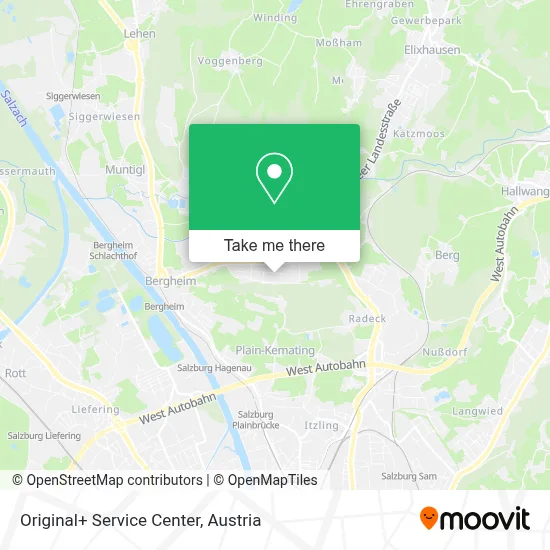 Original+ Service Center map