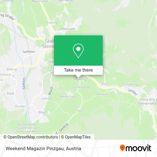 Weekend Magazin Pinzgau map