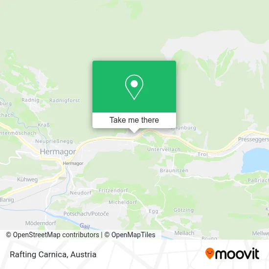 Rafting Carnica map