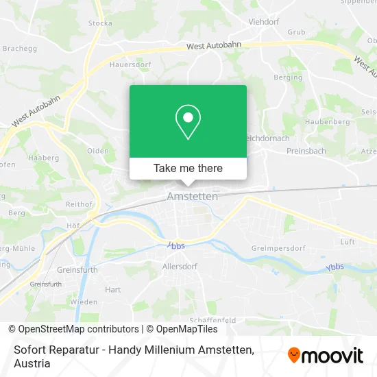 Sofort Reparatur - Handy Millenium Amstetten map