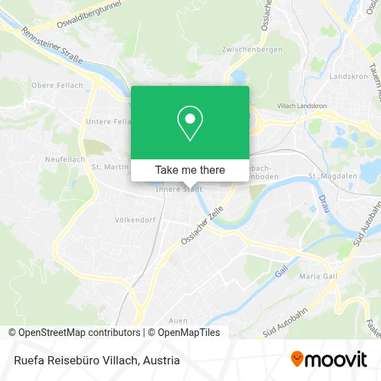 Ruefa Reisebüro Villach map